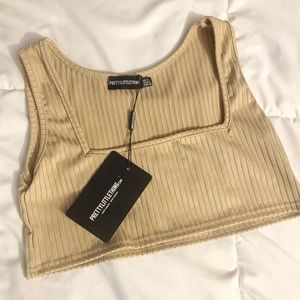 NWT PLT ribbed crop top